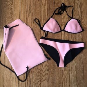Triangl neoprene pink bikini